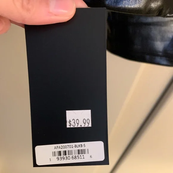 Lucky and blessed black faux leather lace cut out leggings women’s size small - Picture 3 of 5